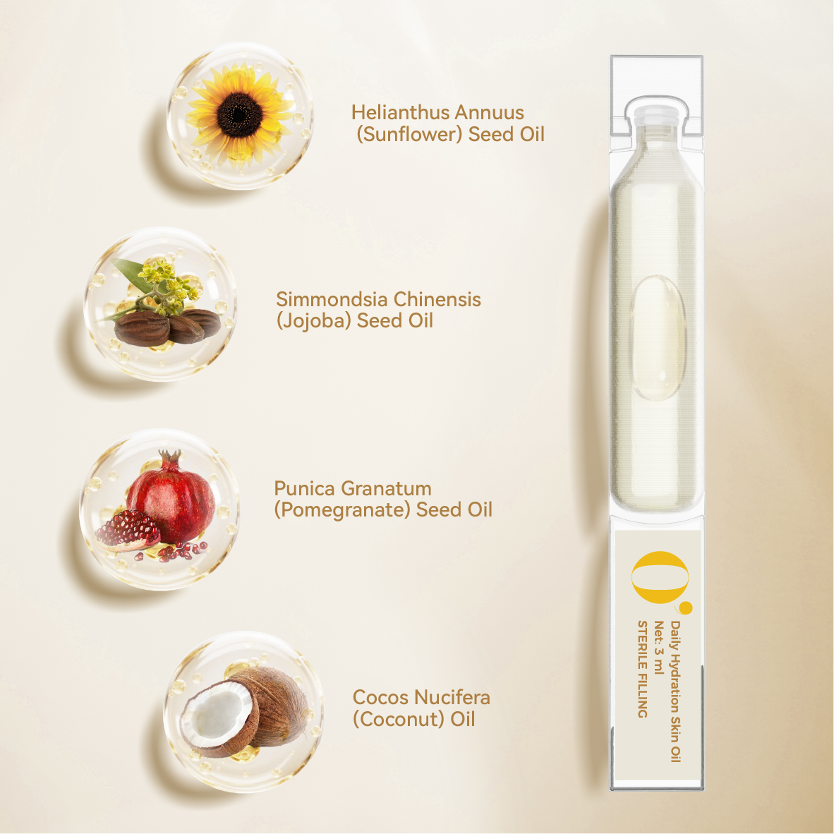 O'CALI Daily Hydration Skin Oil (16 Pcs/Pack, 3 ml)